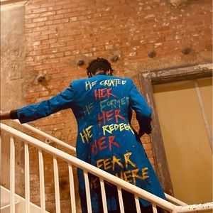 Custom Faith Blue Vintage Dress Jacket-Isa 43-Size 8